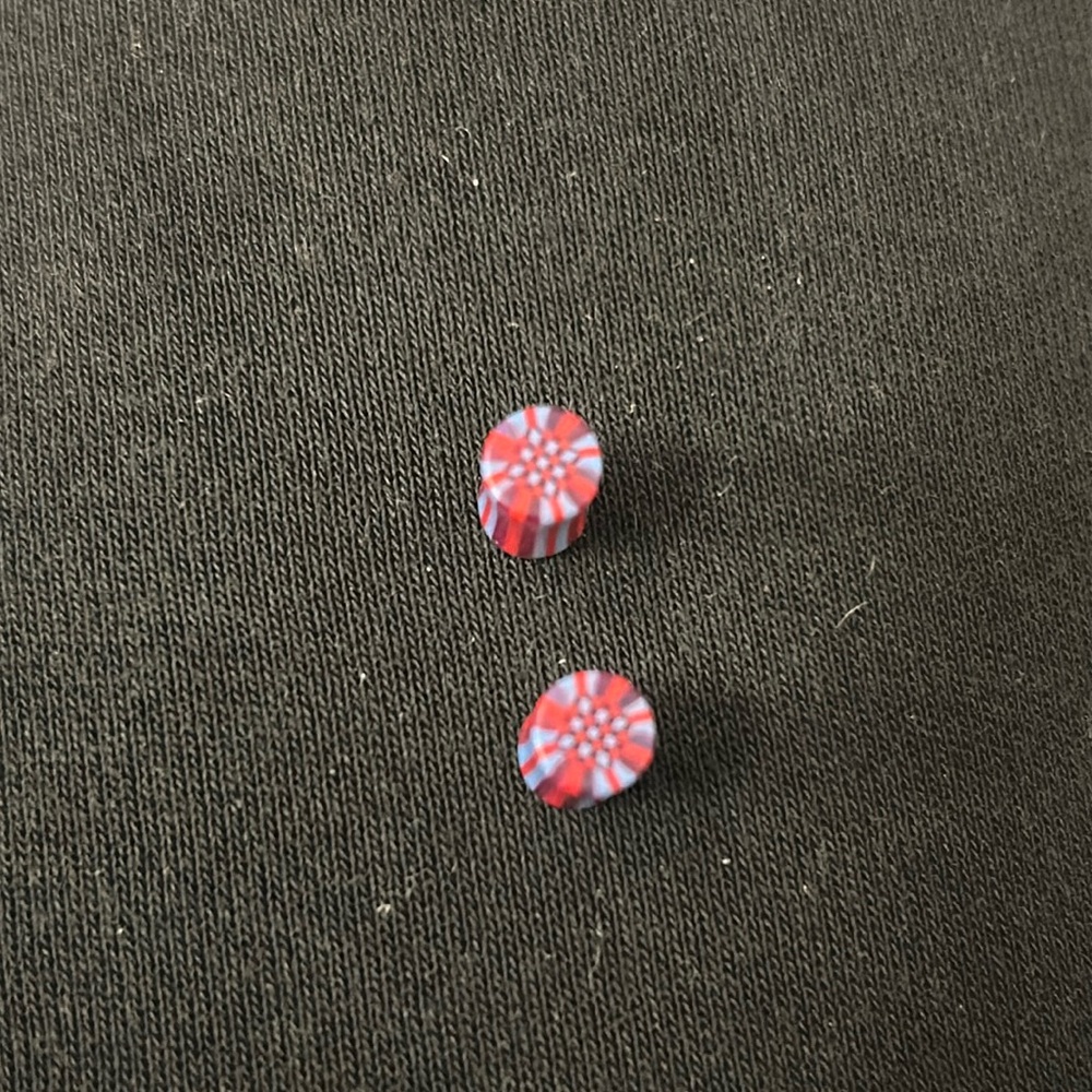 Red blue acrylic plugs 2g